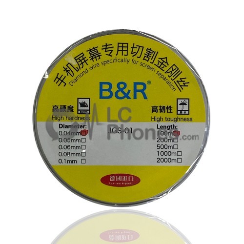 B&R - Diamond Wire For LCD Separator 0.04mm 100m