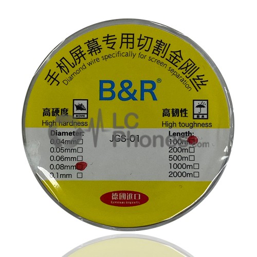 B&R - Diamond Wire For LCD Separator 0.08mm 100m