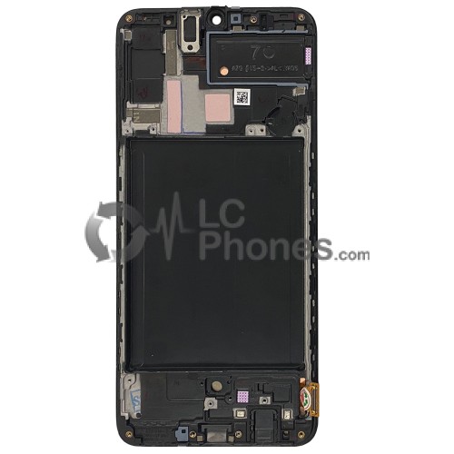 Samsung Galaxy A70 A705F - Full Front LCD Digitizer With Frame Black (Original Remaded)