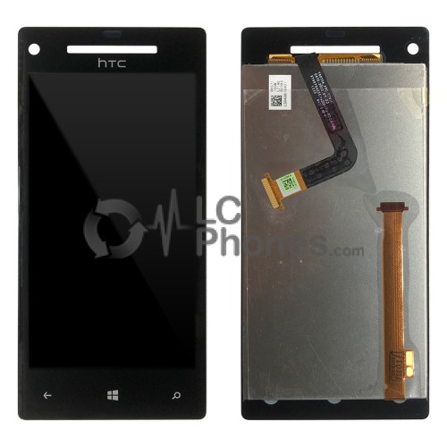 HTC 8X - Full Front  LCD Digitizer with frame Black