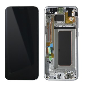 Samsung Galaxy S8 Plus G955F - Full Front LCD Digitizer With Frame Silver 