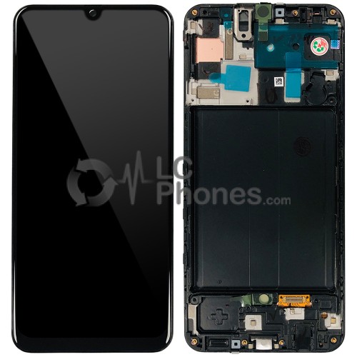 Samsung Galaxy A50 A505F - Full Front LCD Digitizer with Frame Black (Original Remaded)