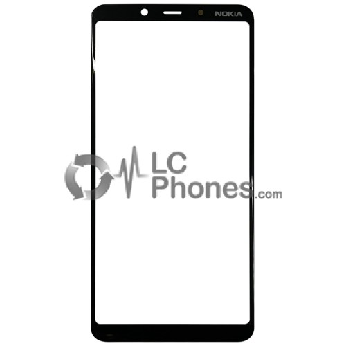 Nokia 3.1  Plus - Front Glass Black