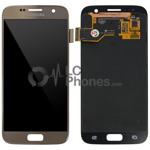 Samsung Galaxy S7 G930F - Full Front LCD Digitizer (Original Remaded) Gold