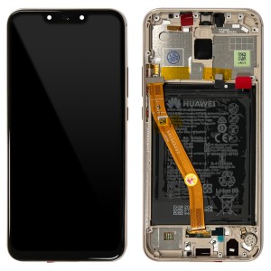 Huawei Mate 20 Lite - Full Front Lcd Digitizer Gold With Frame & Battery 