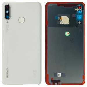 Huawei P30 Lite - Battery Cover with Camera Lens and Adhesive White (48MP) 