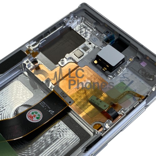 Samsung Galaxy Note 10+ N975 - Full Front LCD Digitizer With Frame Aura White < Service Pack >