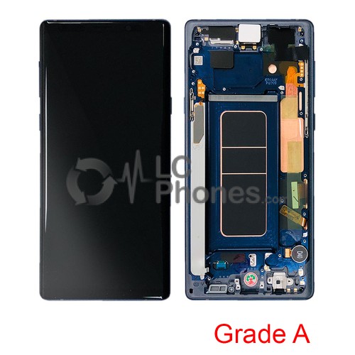 Samsung Galaxy Note 9 N960 - Full Front LCD Digitizer With Frame Ocean Blue (Original Used) Grade A