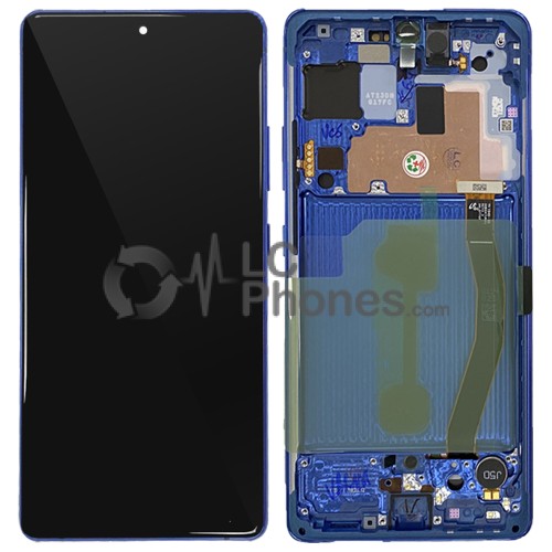 Samsung Galaxy S10 Lite G770F - Full Front LCD Digitizer With Frame Prism Blue < Service Pack >