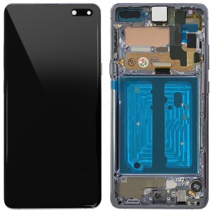Samsung Galaxy S10 5G G977F - Full Front LCD Digitizer With Frame Crown Silver 
