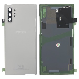 Samsung Galaxy Note 10+ N975 - Battery Cover Original with Camera Lens and Adhesive Aura White 
