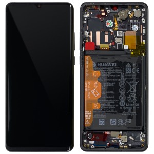 Huawei P30 Pro - Full Front LCD Digitizer With Frame & Battery Black 