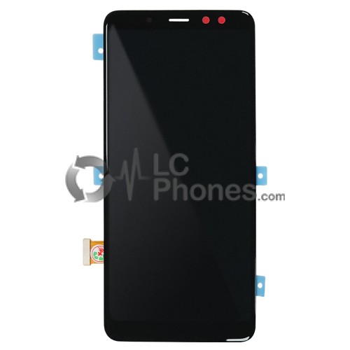 Samsung Galaxy A8 (2018) A530 - Full Front LCD Digitizer Black (Original Remaded)