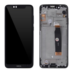 Nokia 5.1 Plus (X5) - Full Front LCD Digitizer with Frame Black