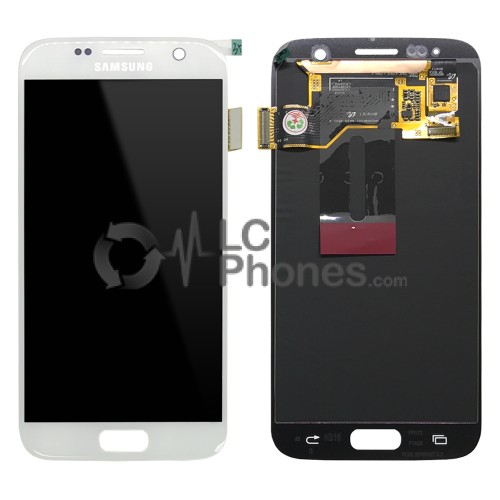 Samsung Galaxy S7 G930F - Full Front LCD Digitizer White (Original Remaded)