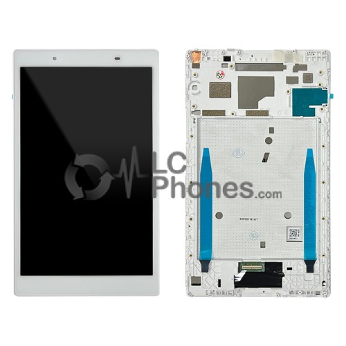 Lenovo Tab 4 8inch TB8504 - Full Front LCD Digitizer With Frame  White