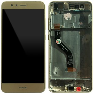 Huawei Ascend P10 Lite WAS-LX1A - Full Front LCD Digitizer Gold With Frame (FHD-W-T)