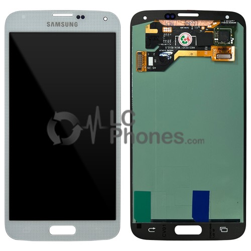 Samsung Galaxy S5 G900F - Full Front LCD Digitizer White (Original Remaded)