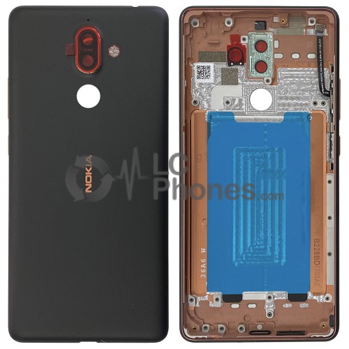 Nokia 7 Plus TA-1046 - Battery Cover Black/Copper