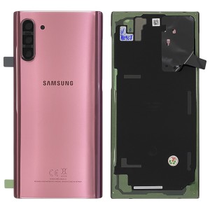 Samsung Galaxy Note 10 N970 - Battery Cover Original with Camera Lens and Adhesive Aura Pink 