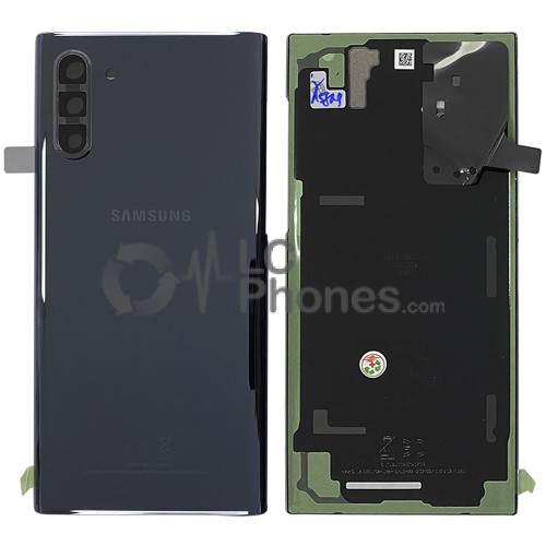 Samsung Galaxy Note 10 N970 - Battery Cover Original with Camera Lens and Adhesive Aura Black < Service Pack >