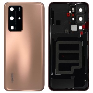 Huawei P40 Pro - OEM Battery Cover With Adhesive & Camera Lens Blush Gold