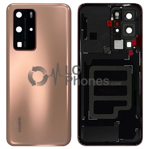 Huawei P40 Pro - OEM Battery Cover With Adhesive & Camera Lens Blush Gold