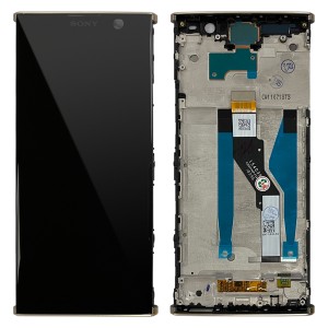 Sony Xperia XA2 Plus ( H4413 / H3413 / H4493 ) - Full Front LCD Digitizer With Frame Gold