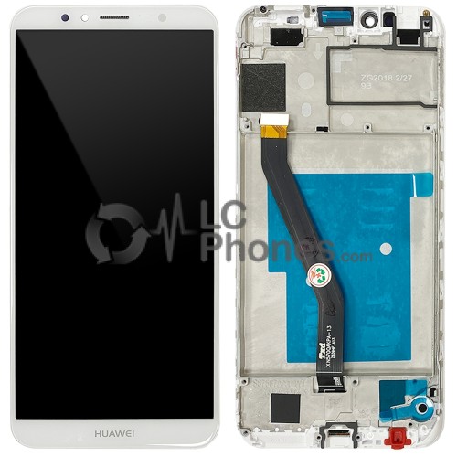 Huawei Y6 2018 ATU-L21 - Full Front LCD Digitizer With Frame White