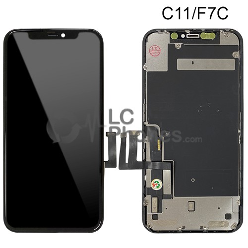 iPhone 11 - Full Front LCD Digitizer (Original Remaded) Black (Comp. C11/F7C)