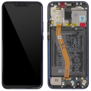 Huawei Mate 20 Lite - Full Front Lcd Digitizer Blue With Frame & Battery 