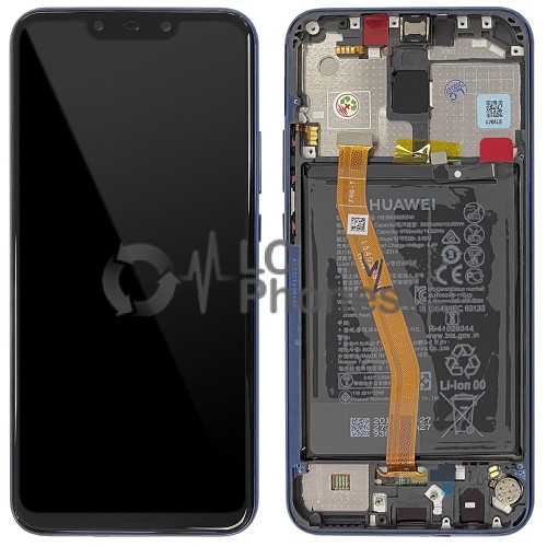 Huawei Mate 20 Lite - Full Front Lcd Digitizer Blue With Frame & Battery < Service Pack >