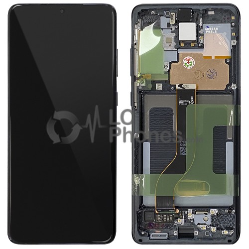 Samsung Galaxy S20+ G985 / S20+ 5G G986 - Full Front LCD Digitizer Cosmic Black < Service Pack >