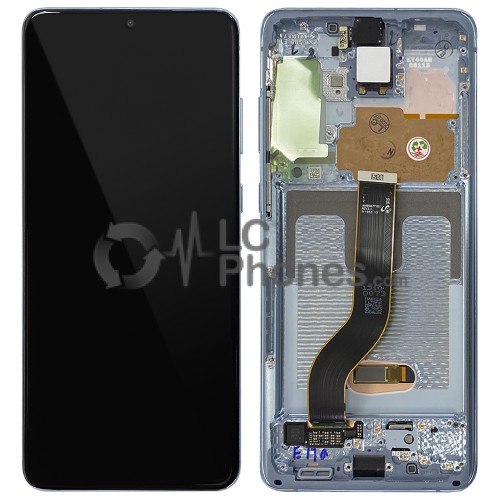 Samsung Galaxy S20+ G985 / S20+ 5G G986 - Full Front LCD Digitizer Cloud Blue < Service Pack >