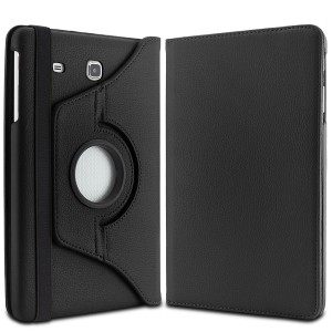 Samsung Galaxy Tab E 9.6 T560 - Rotative Overal Leather Case Black