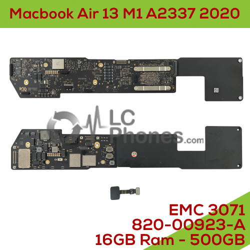 Macbook Air 13 inch with M1 A2337 - Fully Functional Logic Board with Touch ID 500GB / 16GB Ram UNLOCKED 820-02016-A