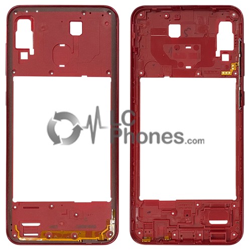 Samsung Galaxy A30 A305 - Middle Plate Frame Red