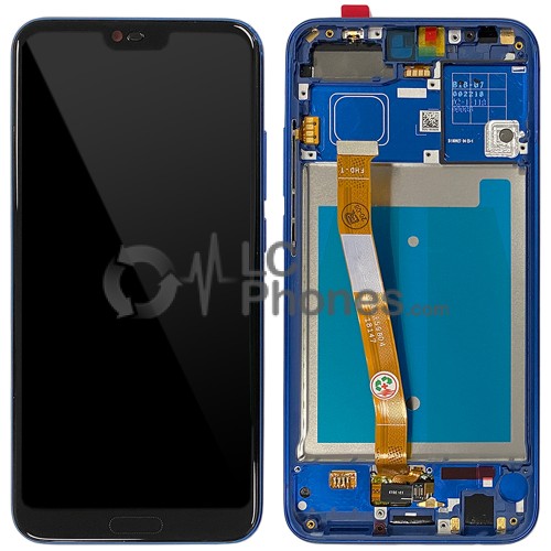 Huawei Honor 10 - Full Front LCD Digitizer with Frame Phantom Blue