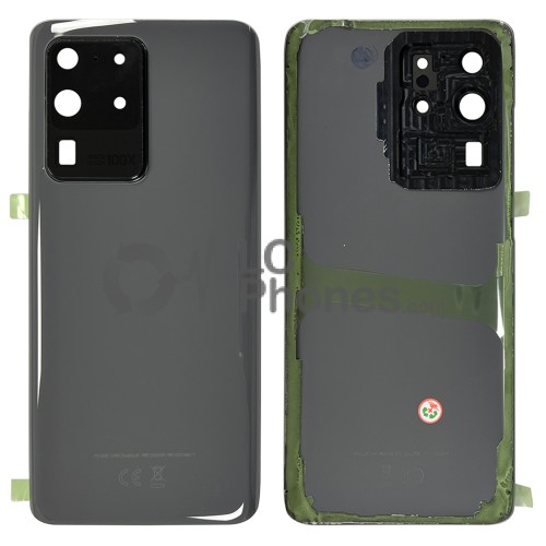 Samsung Galaxy S20 Ultra / S20 Ultra 5G - Battery Cover with Adhesive & Camera Lens Cosmic Grey