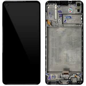 Samsung Galaxy A21S A217 - Full Front LCD Digitizer With Frame Black 