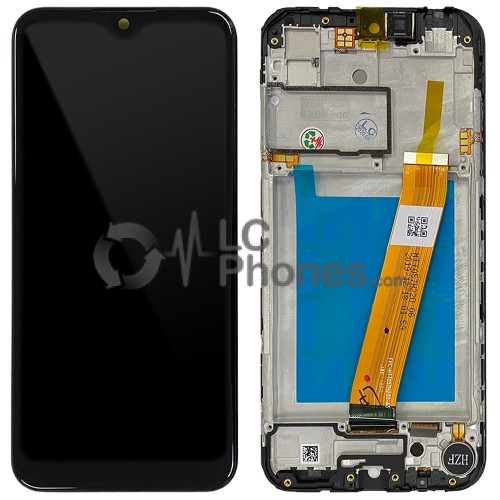 Samsung Galaxy A01 A015F - Full Front LCD Digitizer With Frame Black < Service Pack >