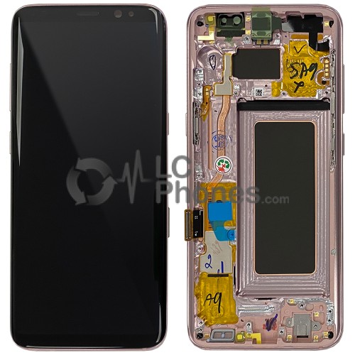 Samsung Galaxy S8 G950F - Full Front LCD Digitizer With Frame Rose Pink < Service Pack >