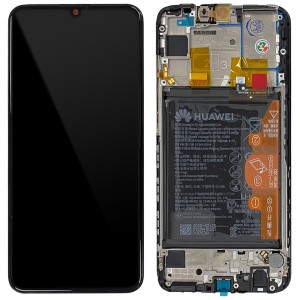 Huawei P Smart (2019) - Full Front LCD Digitizer Black with Frame & Battery 