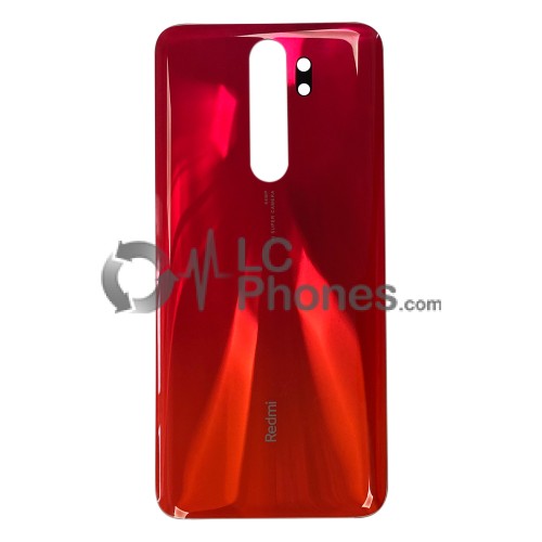 Xiaomi Redmi Note 8 Pro - Battery Cover with Adhesive & Camera Lens Red