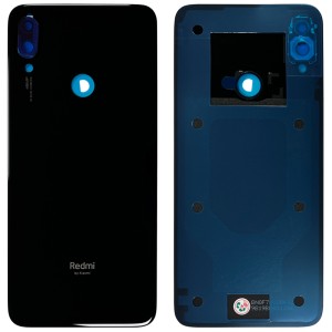 Xiaomi Redmi Note 7 / Note 7 Pro - Battery Cover with Adhesive & Camera Lens Black