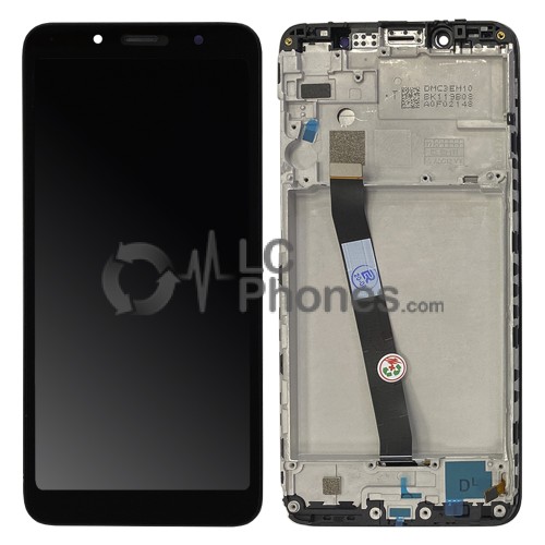 Xiaomi Redmi 7A - Full Front LCD Digitizer with Frame Black