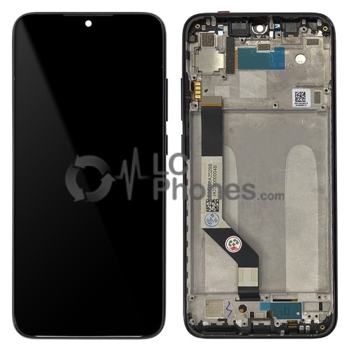 Xiaomi Redmi Note 7 / Note 7 Pro - Full Front LCD Digitizer with Frame Black