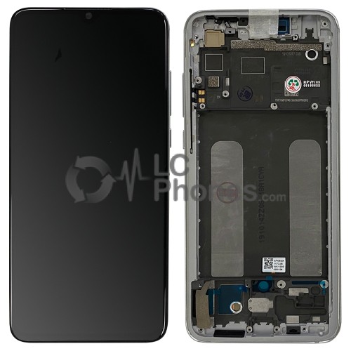 Xiaomi Mi 9 Lite - Full Front LCD/OLED Digitizer With Frame Pearl White