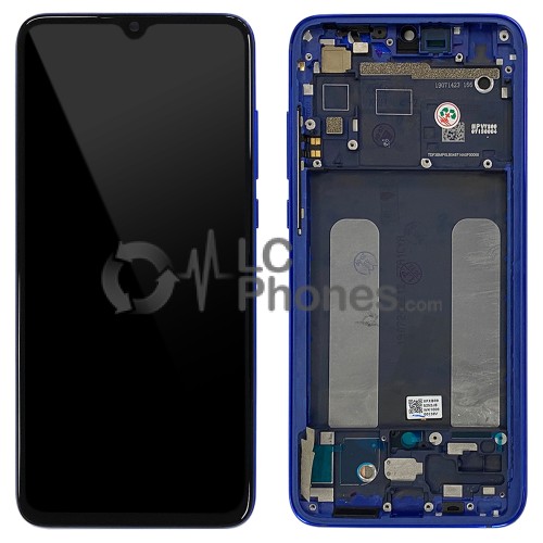 Xiaomi Mi 9 Lite - Full Front LCD/OLED Digitizer With Frame Aurora Blue