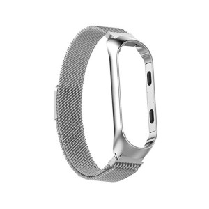 Xiaomi Smart Band 5 - Milanese Magnetic Loop Stainless Steel Watch Band Silver